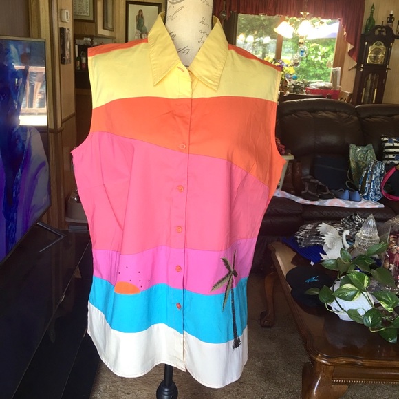 carolina colours plus Tops - Women’s beautiful plus size summer beach blouse